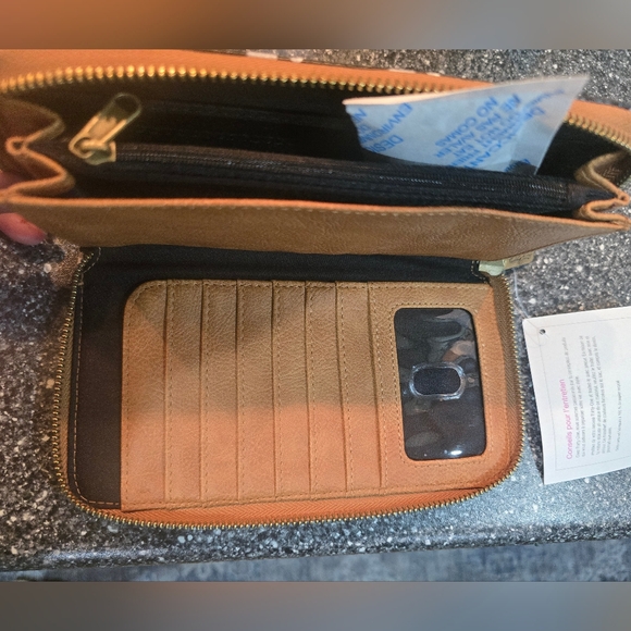 Thirty-One Gifts All About the Benjamins wallet Classic Houndstooth Pebble Nwt - Picture 9 of 10